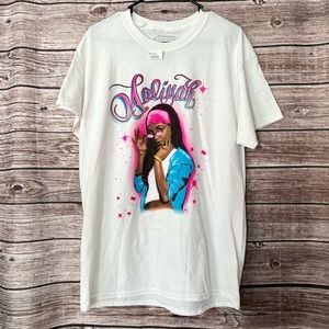 Aaliyah Airbrush T-Shirt Size Large